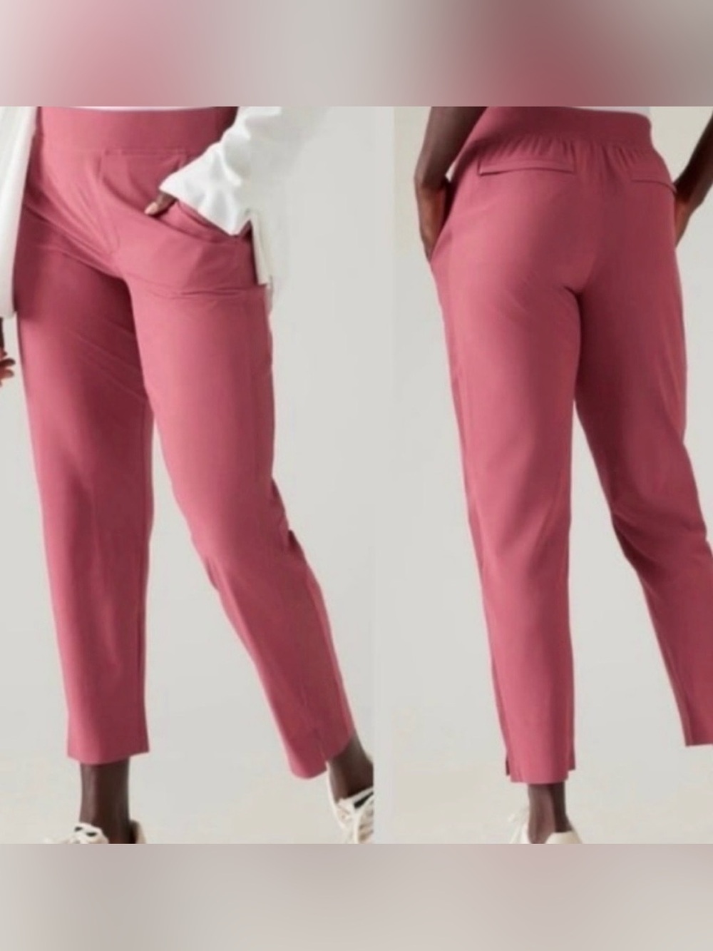 Athleta Brooklyn Mid rise ankle pant berry rose - Picture 4 of 4